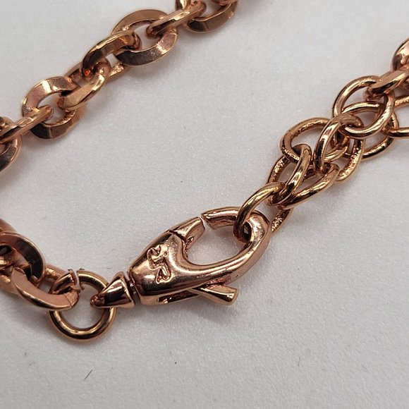 Rebecca Made in Italy R-Zero Rose Gold Over Bronze Steel Chain Bracelet - Picture 4 of 11